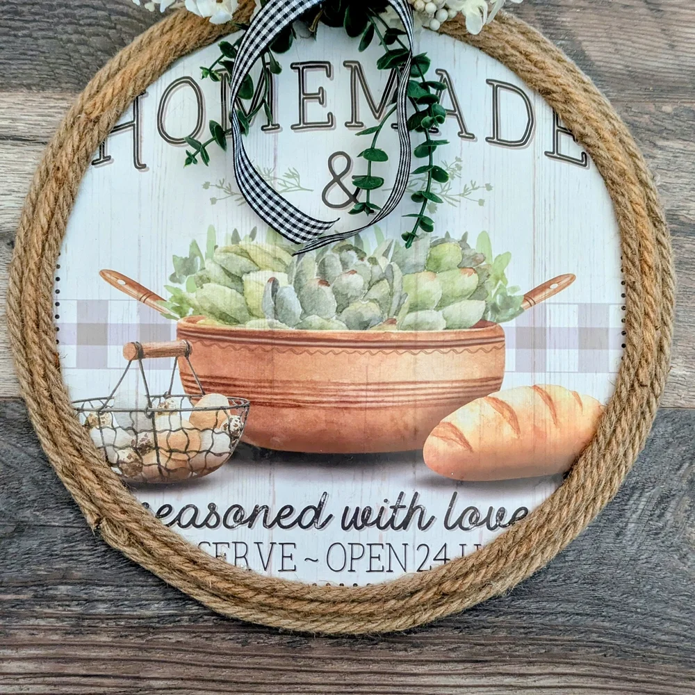 Rustic Kitchen Wall Decor with Rope Accent - Picture 4 of 13